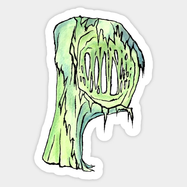 Dramabite Zombie P Letter Initial Typography Text Character Statement Sticker by dramabite